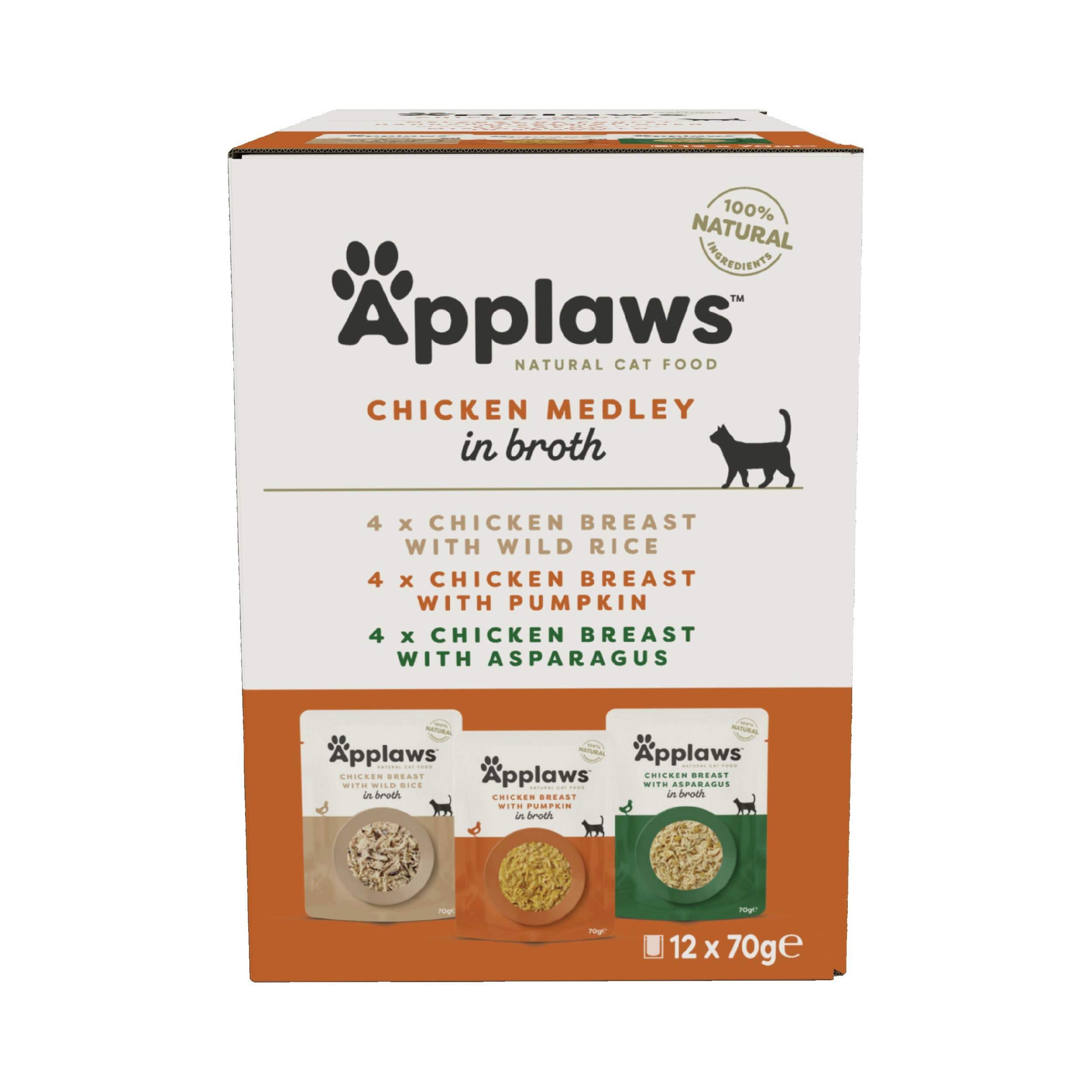 Applaws Cat Pouch Multipack 12x70g Chicken Selection