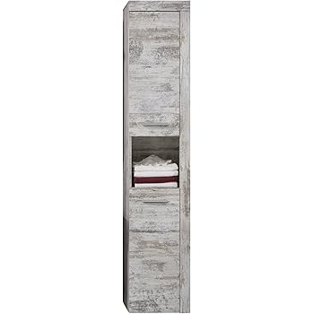 Trendteam Smart Living Badezimme Hochschrank Schrank Cancun Boom 36x184x31 Cm In Nussbaum Satin Nb Mit Offenem Fach Amazon De Kuche Haushalt