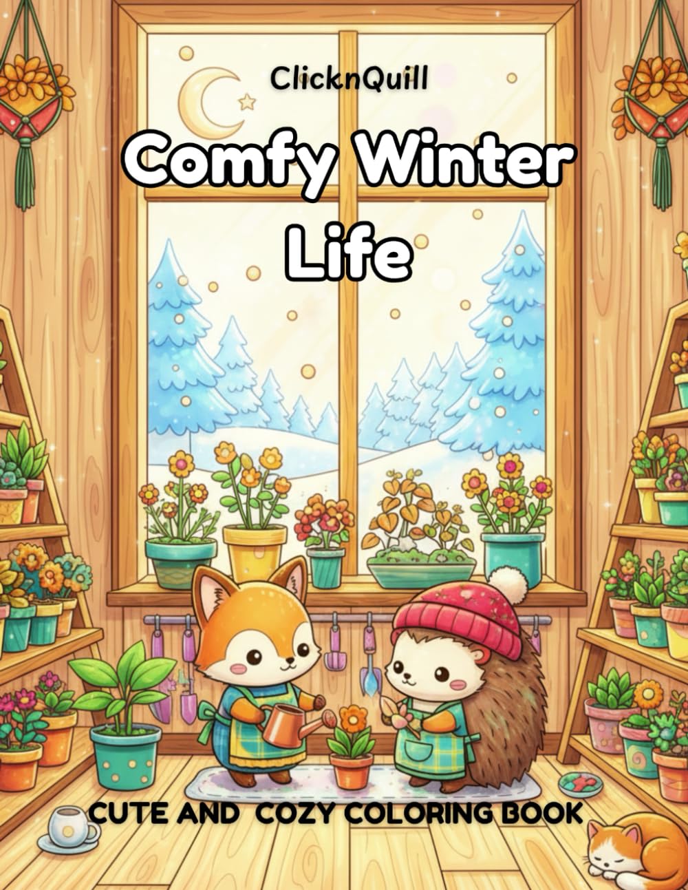 Comfy Winter Life: Cute and Cozy Coloring Book