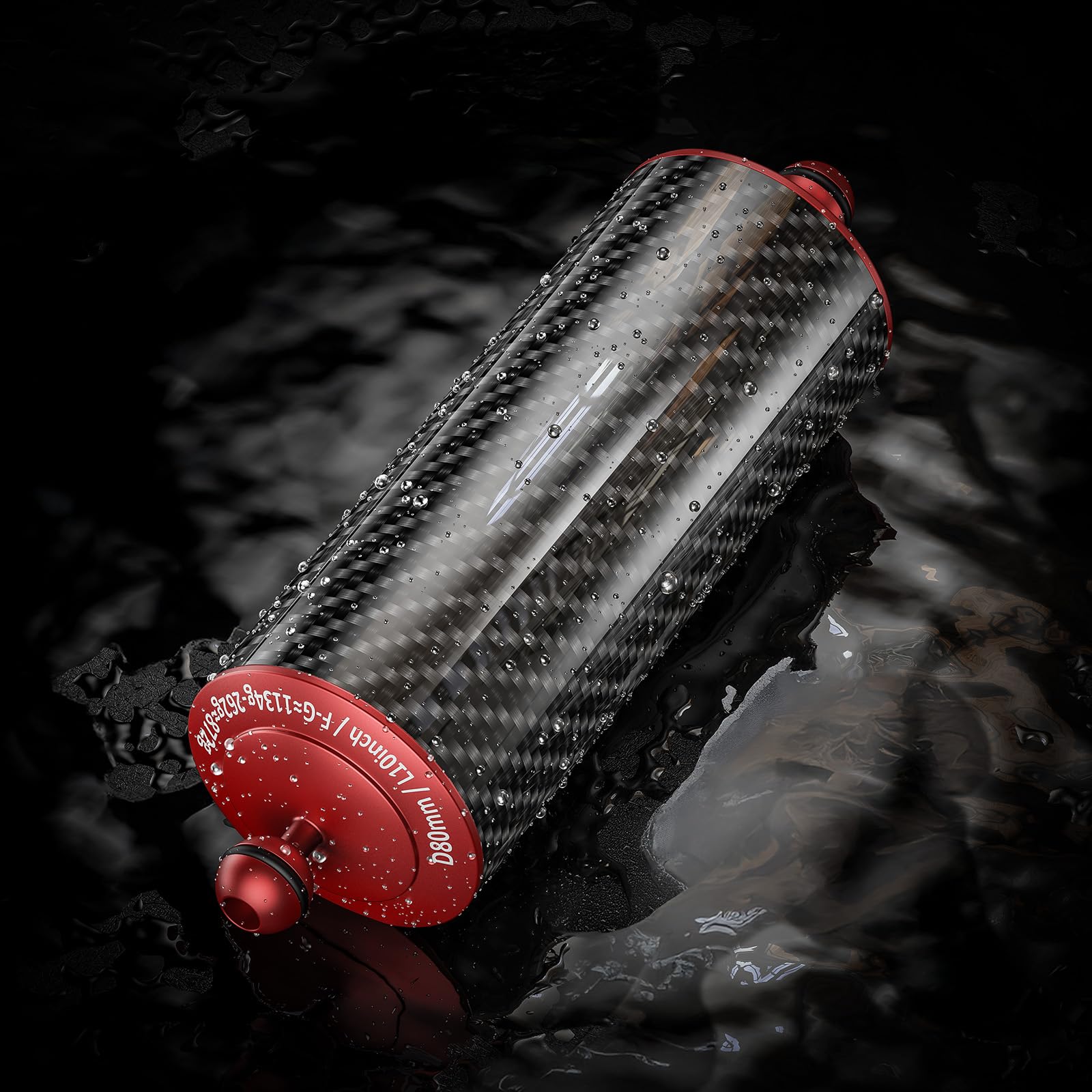 Carbon Fiber Underwater Float Arm With Dual Ball Mounts For Photography And Video, Compatible With Diving Trays, Video Lights, Strobes (Black, 60mm5