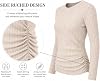 Camisa de manga larga para mujer, con fruncido lateral, túnica de moda 7