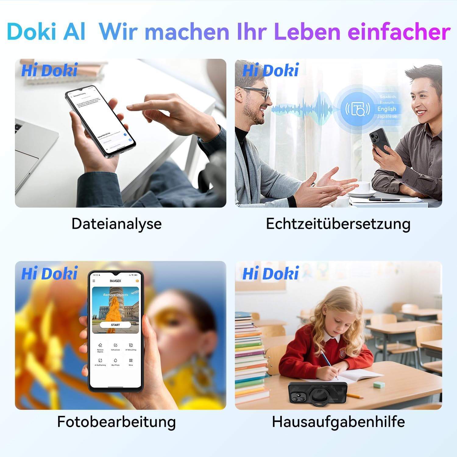 Blackview Wave 9C Handy Ohne Vertrag, 12GB+64GB/2TB TF Handy Günstig, 6.56" Android Smartphone, 13MP KI Kamera Simlockfreie Handys, 5000mAh, 4G Dual SIM/FM/IP54/GPS/3Jahre Garantie/OTG mit 1 TF
