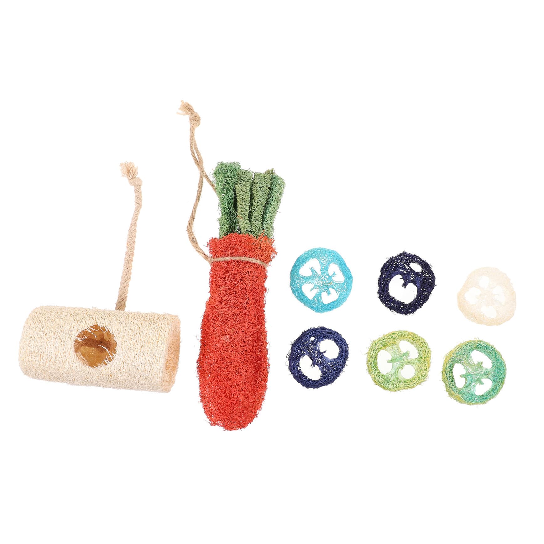COLLBATH Jouets À Mâcher pour Petits Animaux 8 Pièces Tubes De Paille Jouets pour Lapin Hamster Chinchilla Amusant Santé Aléatoire