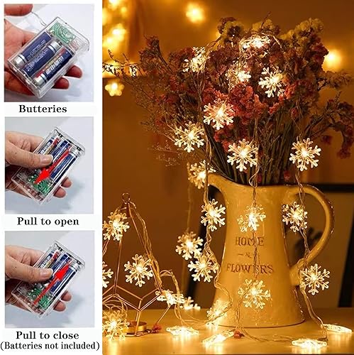 Miniatura 6 de Luces decorativas de Halloween, 20 pies, 40 LED, 3D, calabaza, murciélago, fantasma, araña, funciona con pilas, luces parpadeantes impermeables para