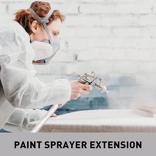 Miniatura 9 de SINYOWOT Paquete de 3 extensiones de punta de pistola pulverizadora sin aire con protector rojo, pistola pulverizadora de pintura sin aire, varilla