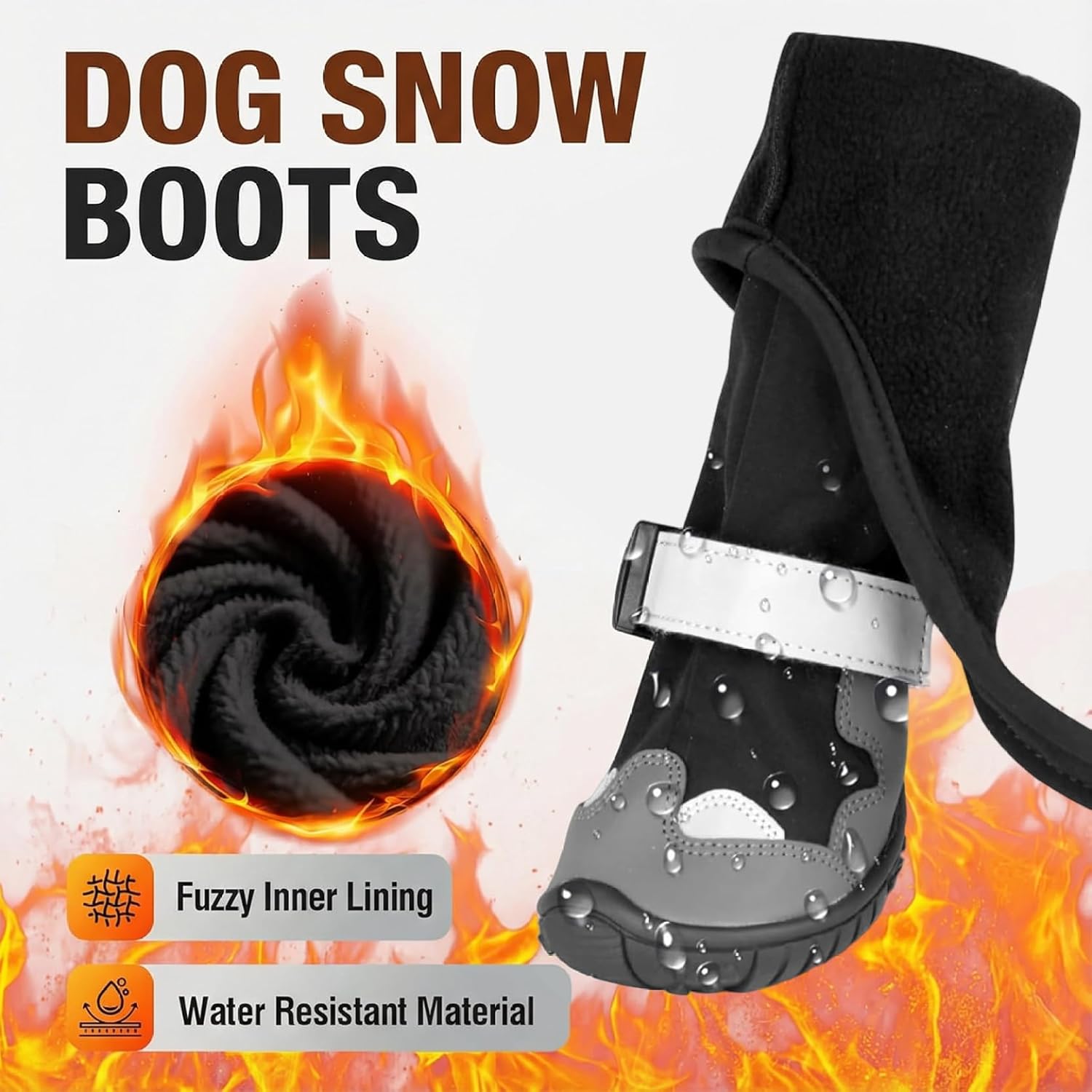 Dog Boots with Suspenders, Waterproof Anti Dirt Dog Suspender Boots, Anti-Slip Adjustable Pants for Outdoor Walking & Paw Protectors, M Suspender for Dogs
