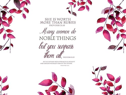 Miniatura 6 de Elanze Designs Proverbs 31 Woman Worth More than Rubies - Taza de 16 onzas con tapa