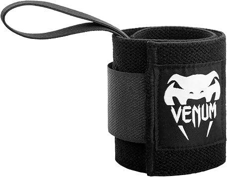 Venum Hyperlift Lifting Wrist Bands 1 Pair, Black