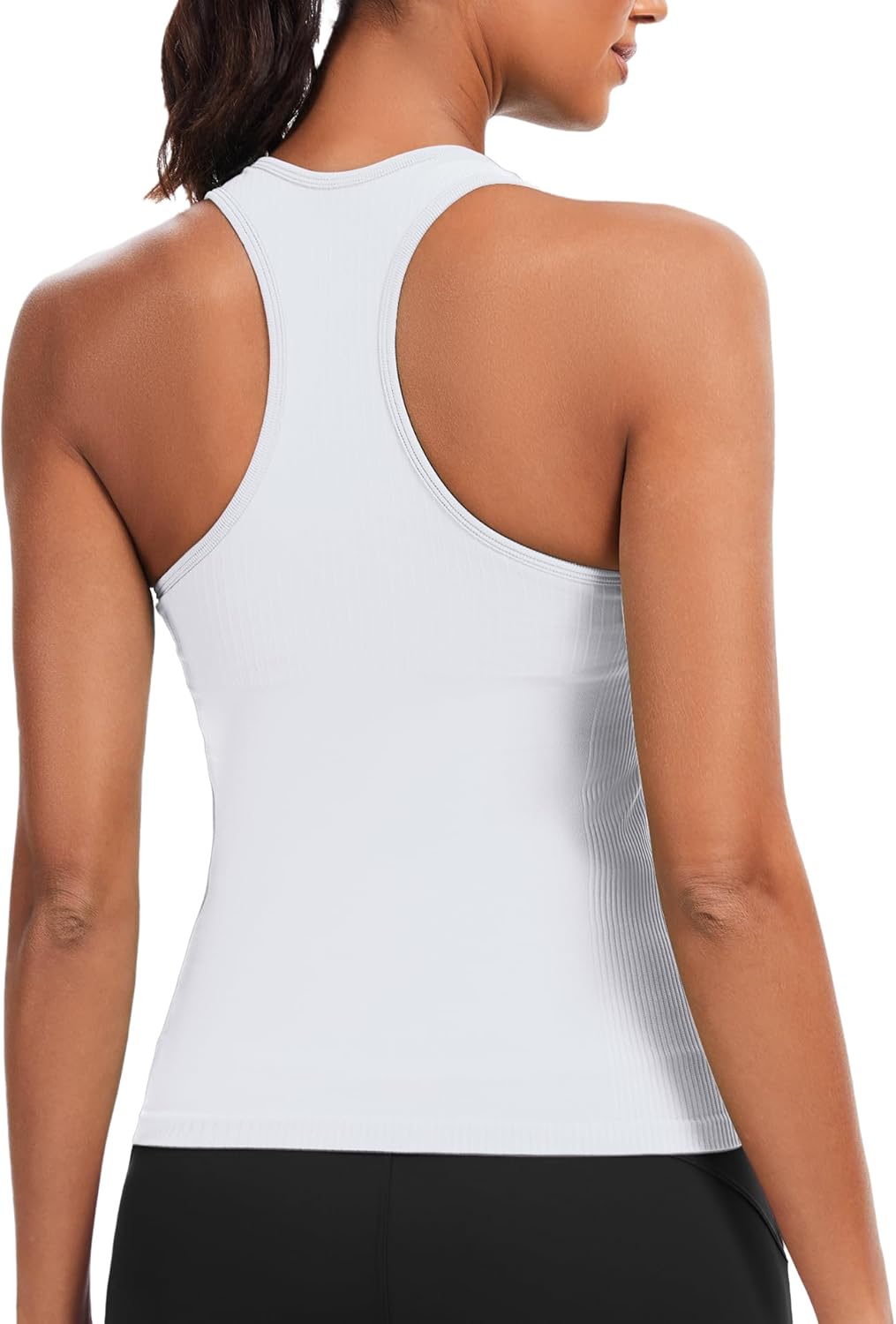 Sports Bra for Women, Wide Straps Racerback Built-in Bra Tank Tops,Gym Yoga Sports Shirts Running Athletic Crop Top