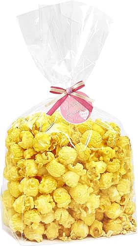 Yotelab Bolsas de celofán de fondo plano, 5 x 3 x 12 pulgadas, bolsas de celofán reforzado con inserto de papel, 100 unidades