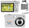 Digital Cameras for Photography 4K 48MP Vlogging Camera Camera with 2.7 Inch LCD Display 8x Zoom Anti Shake Continuous Shooting for Adults Seniors Beginners (Silver)