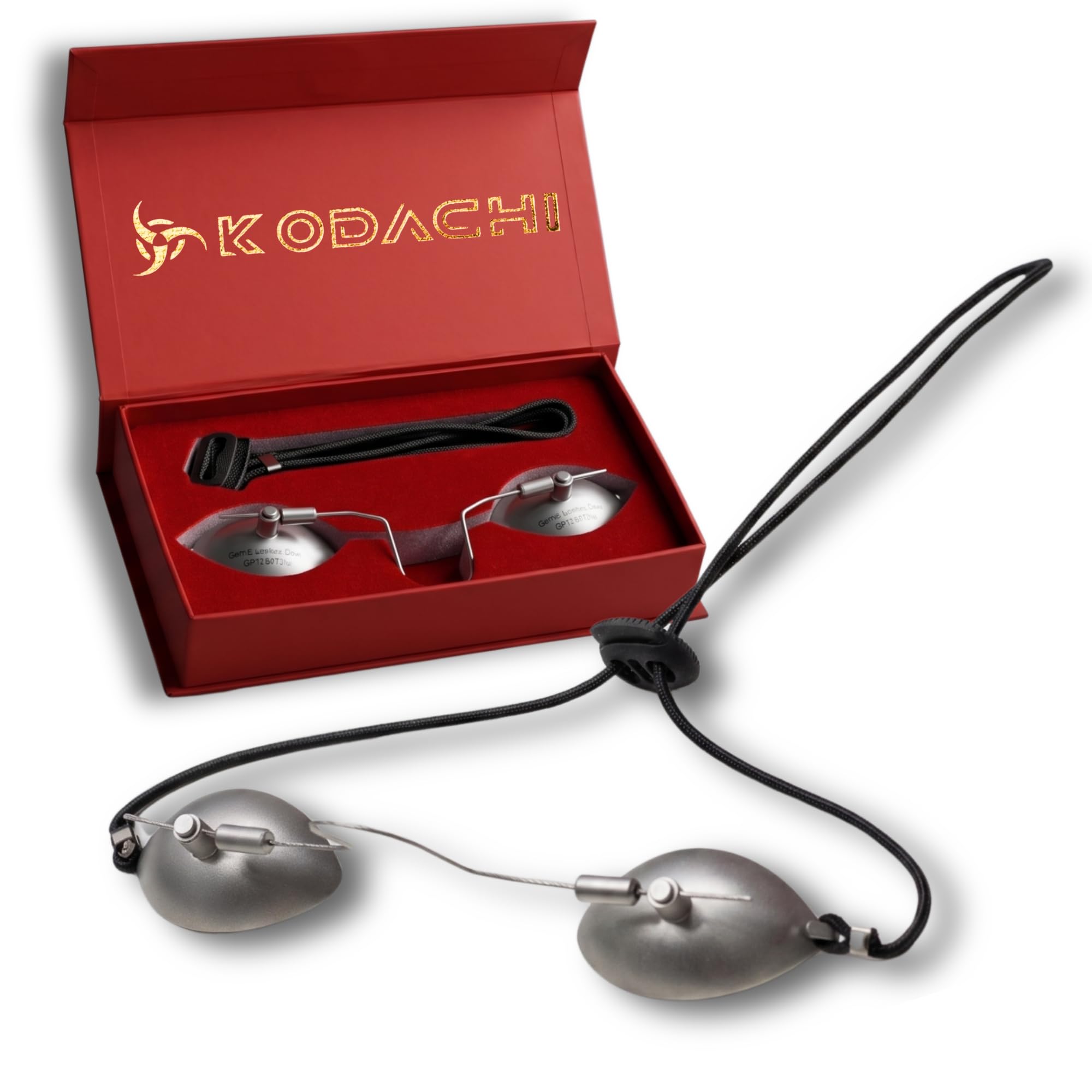 Kodachi Augenschutzbrille aus Edelstahl, verstellbare Passform, professioneller Schutz-Augenschutz, wiederverwendbare ovale Schilde mit elastischem Kopfband