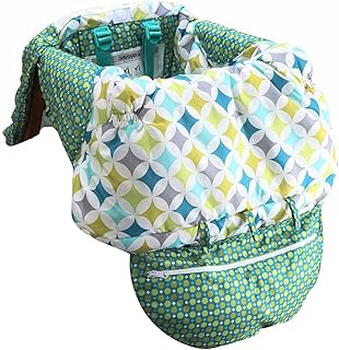 carrinho supermercado para bebê - Tampa do carrinho supermercado - Carrinho supermercado cobre design bolso e alça, cabe em carrinhos compras supermercado Ainichi