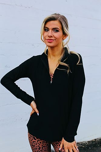 Vista 2 de Soneven Camisas de golf con cuello polo de manga tres cuartos para mujer, con absorción de humedad, ajuste delgado para trabajo casual