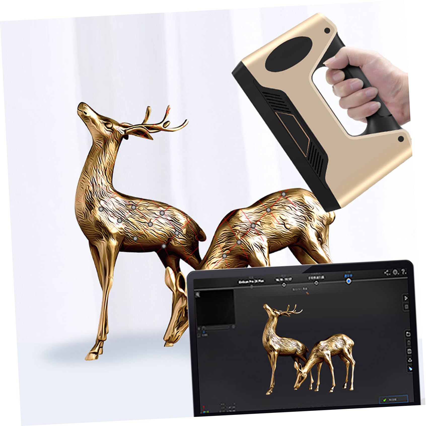 12 Sätze Scanner-markierungspunkte Für 3D-Scanner Einfaches Design Benutzerfreundlich Vertrauenswürdiger Reflektierender Filmmarker 5 Blätter * 12
