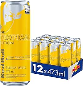 Red Bull Energético, Tropical, 473ml, 12 latas