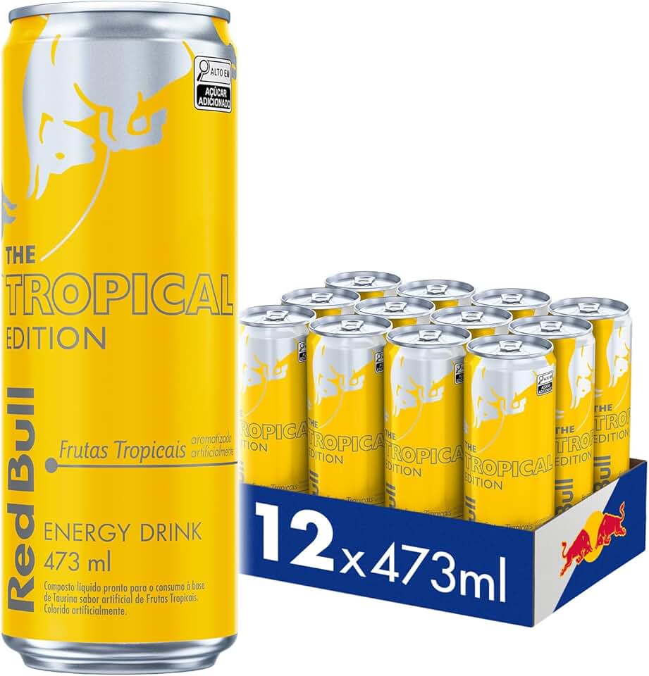 Red Bull Energético, Tropical, 473ml, 12 latas