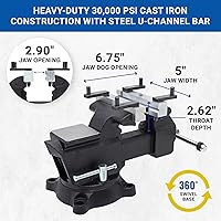 Vista 2 de Yost Vises, 5in. Multi-Purpose Vise, Jaw Width 5 in, Jaw Capacity 2.9 in, Model# MV-5