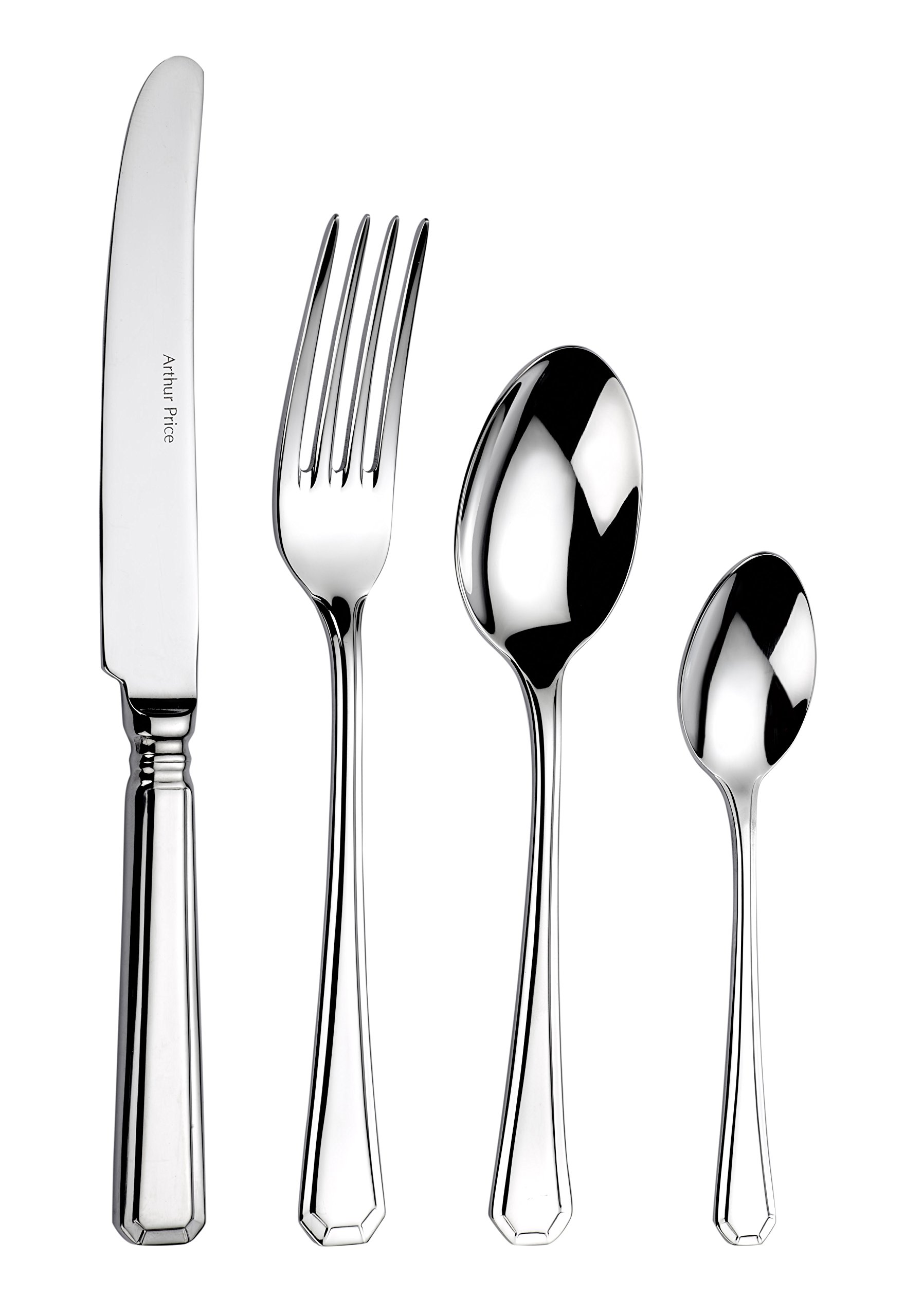 Arthur Price 'Grecian' Stainless Steel 24 Piece 6 Person Boxed Cutlery Set in Silver