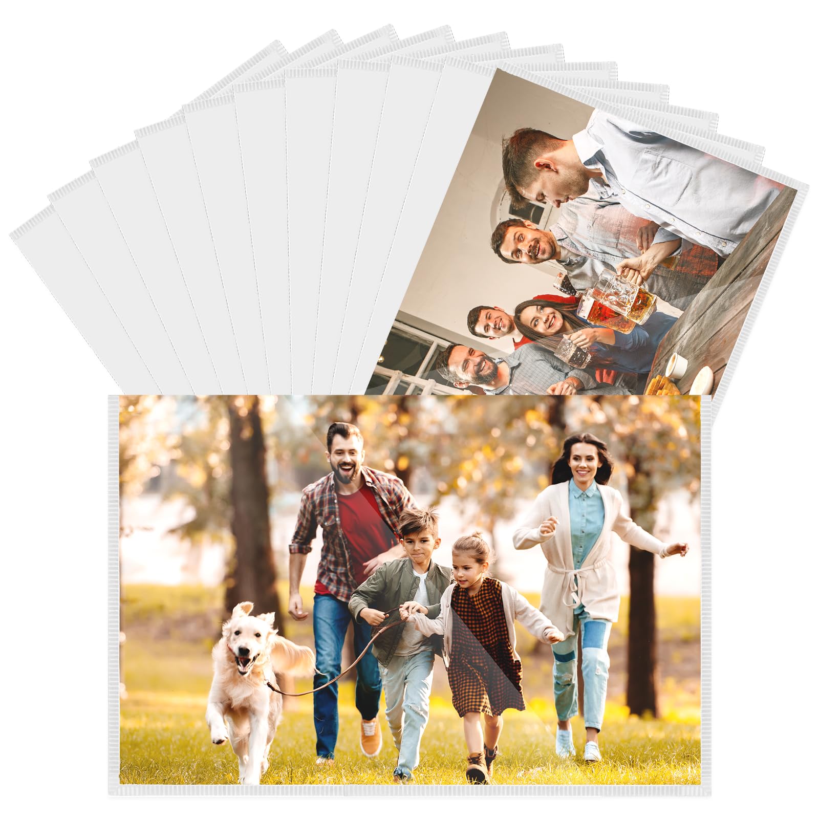 Gatphy 12PCS Magnetic Picture Frames 6x4, Fridge Photo Frames Magnetic Picture Frame Holder Kids & Family Paper Display Photo Frame Set for Refrigerator/Office/Home (12Pcs)