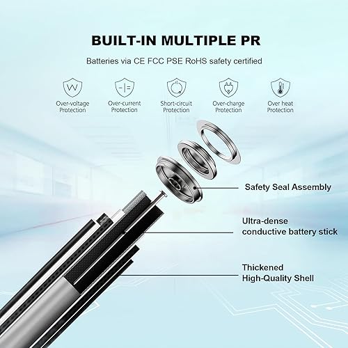 Miniatura 3 de JESSPOW IMR 18500 Baterías recargables con parte superior plana, batería recargable de iones de litio 1600mAh 3.7V para linterna, luz solar de