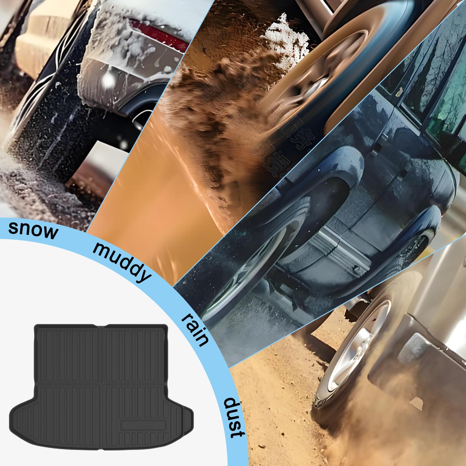 Mua All Weather Rear Cargo Liners Trunk Tray Mats Protector Custom Compatible With 2020 2023 Tesla Model Y 3d Waterproof Durable Odorless Flexible Black Tpo Accessories B09jblqhsp - View #2