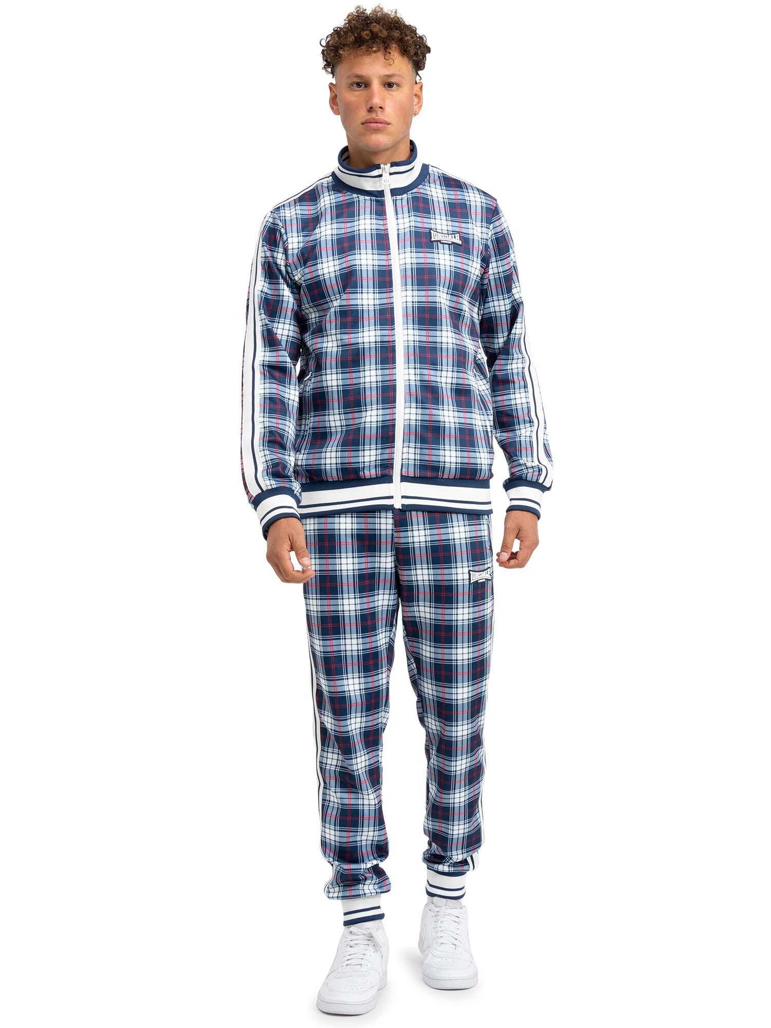 Lonsdale Wembely Tracksuit, Navy/White/Red, Men's L, Navy/White/Red, L