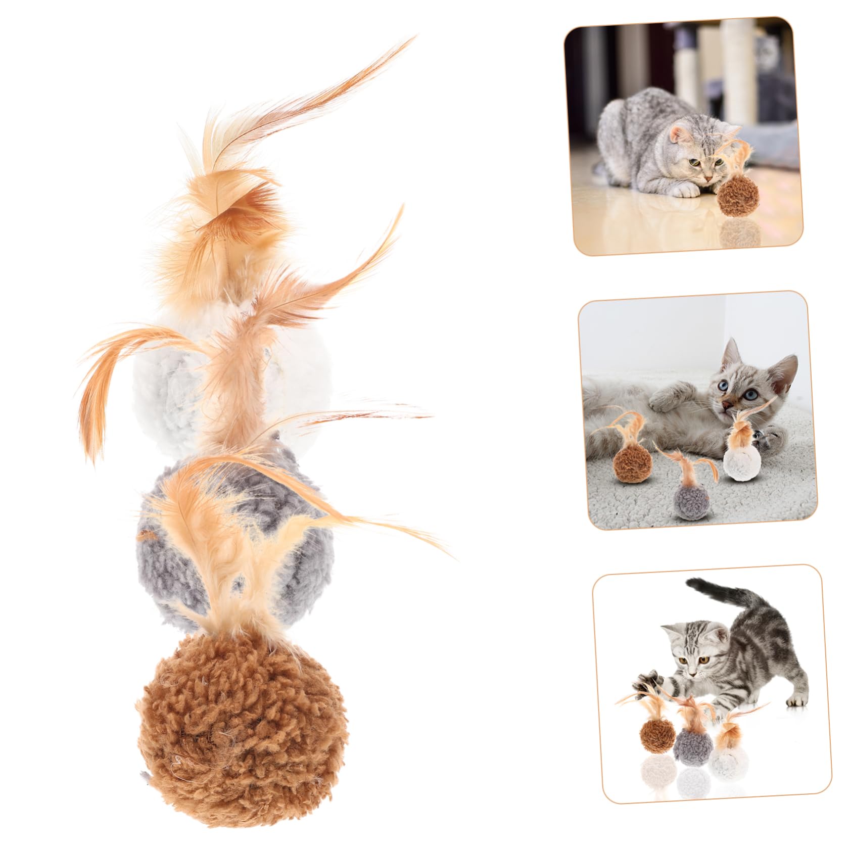 DOITOOL 45pièces Jouets pour Chats avec Plumes Et Clochettes Accessoires Amusants pour Chatons Résistants Et Interactifs