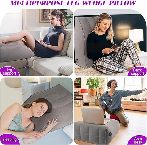 Miniatura 4 de Restorology - Almohada de cuña para dormir, almohada de elevación de piernas de apoyo para mejorar la circulación, reducir la hinchazón y aliviar