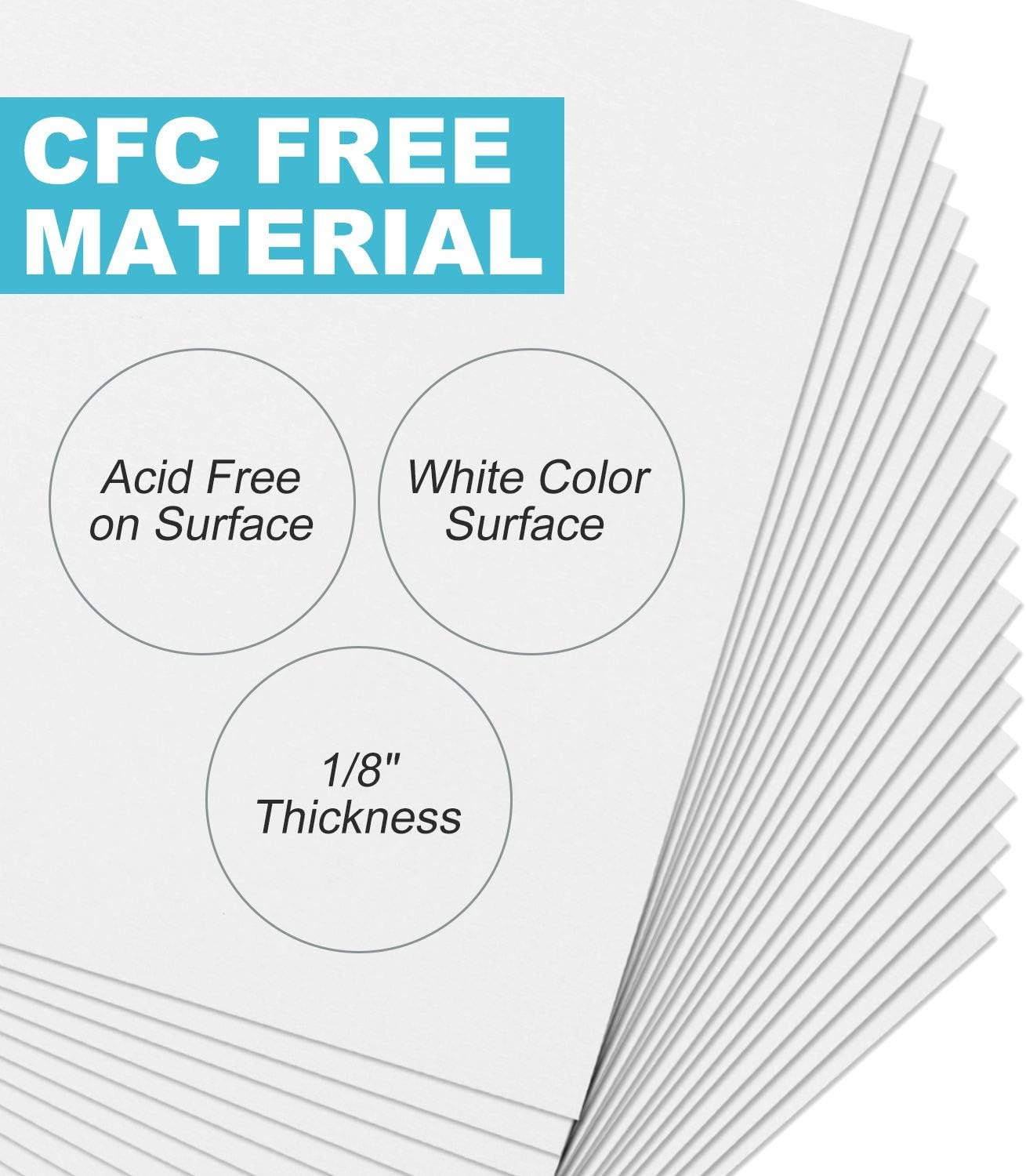 20 Pack of 11" X 14" Foam Boards, OrdLive 1/8 Inch Thick Foam Core Baking Boards Polystyrene Poster Board Signboard for Presentations, School, Office & Art Projects : Office Products