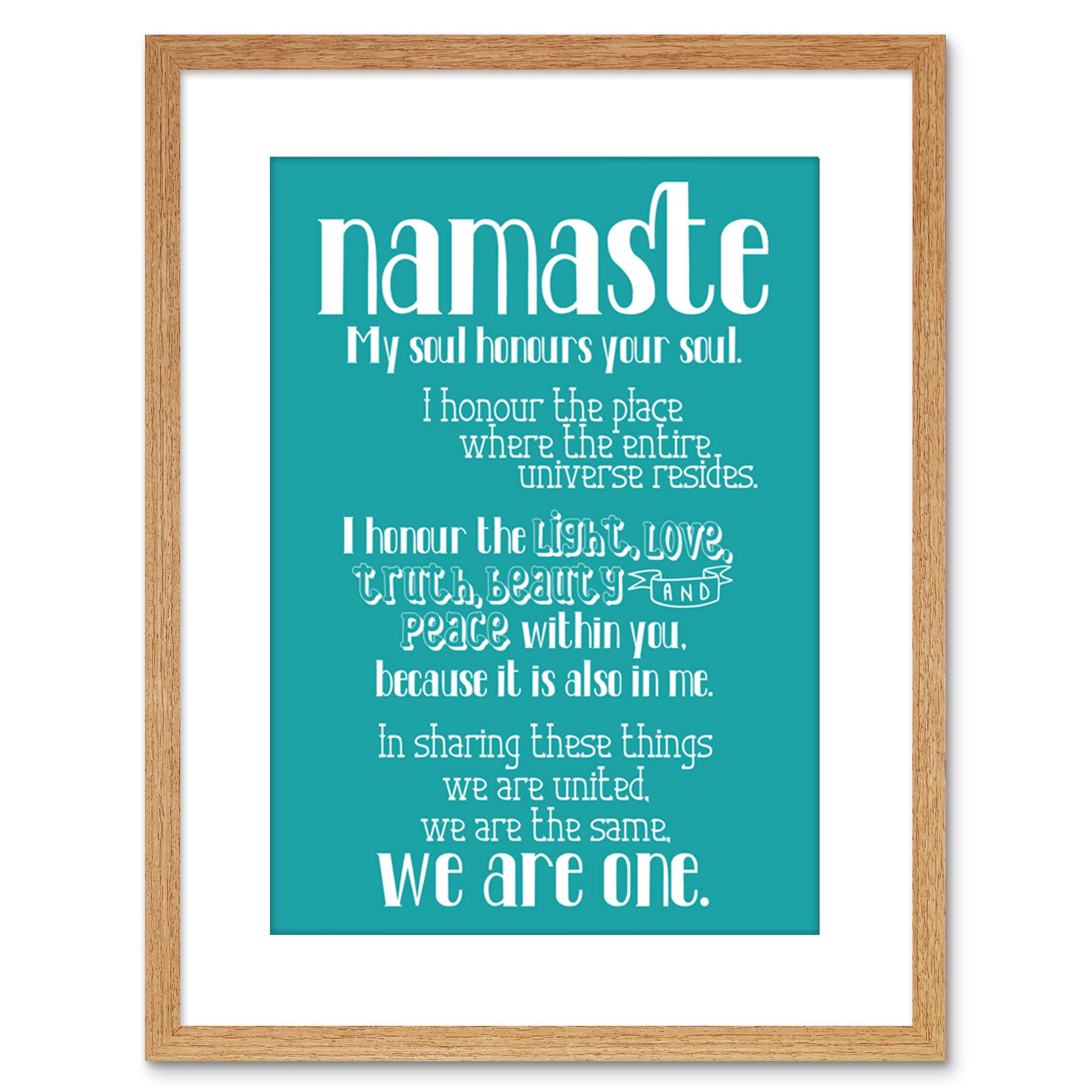 Wee Blue Coo QUOTE TYPOGRAPH TEXT NAMASTE BLUEBOARD DEFINITION FRAMED PRINT F97x11727