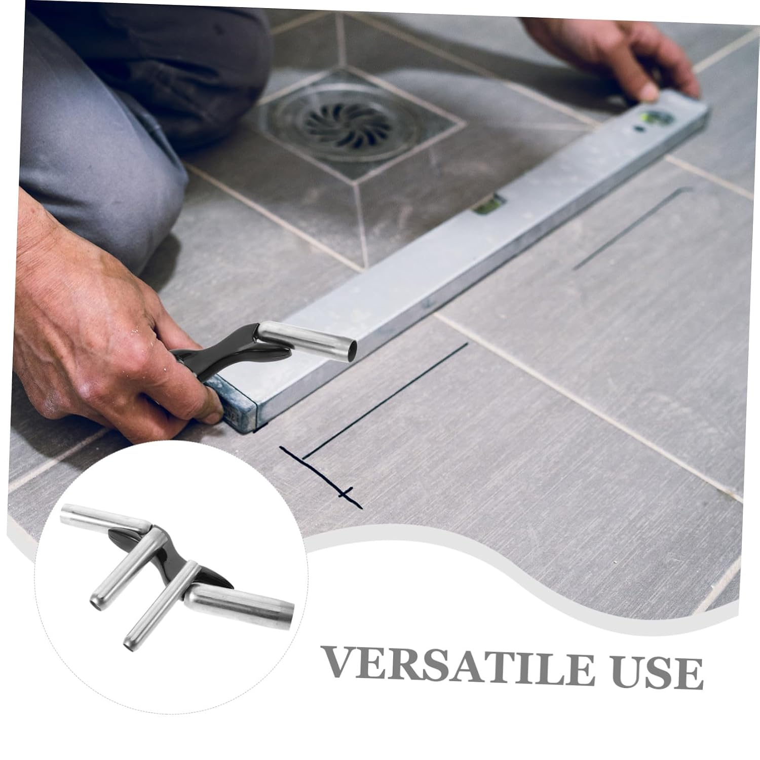 Brick Pointing Tool for Masonry and Mortar, Stainless Steel Masonry Jointer Knife with Aluminum Handle, Fast and Precise Bricklaying for Repair and Large Construction Sites