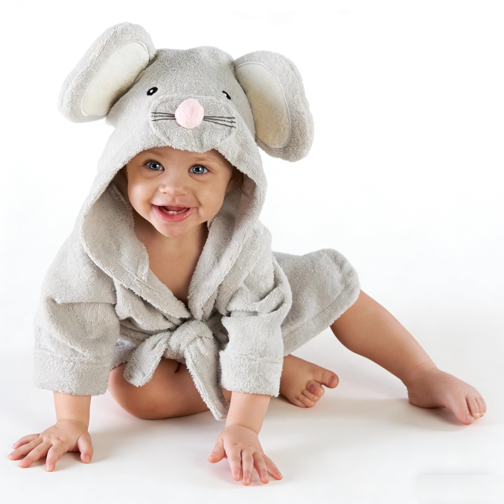 Baby Boy Bathrobe Hooded Towels Unisex Infant Bath robe Towel For Toddle Terry Ultra Absorbent Durable Blankets