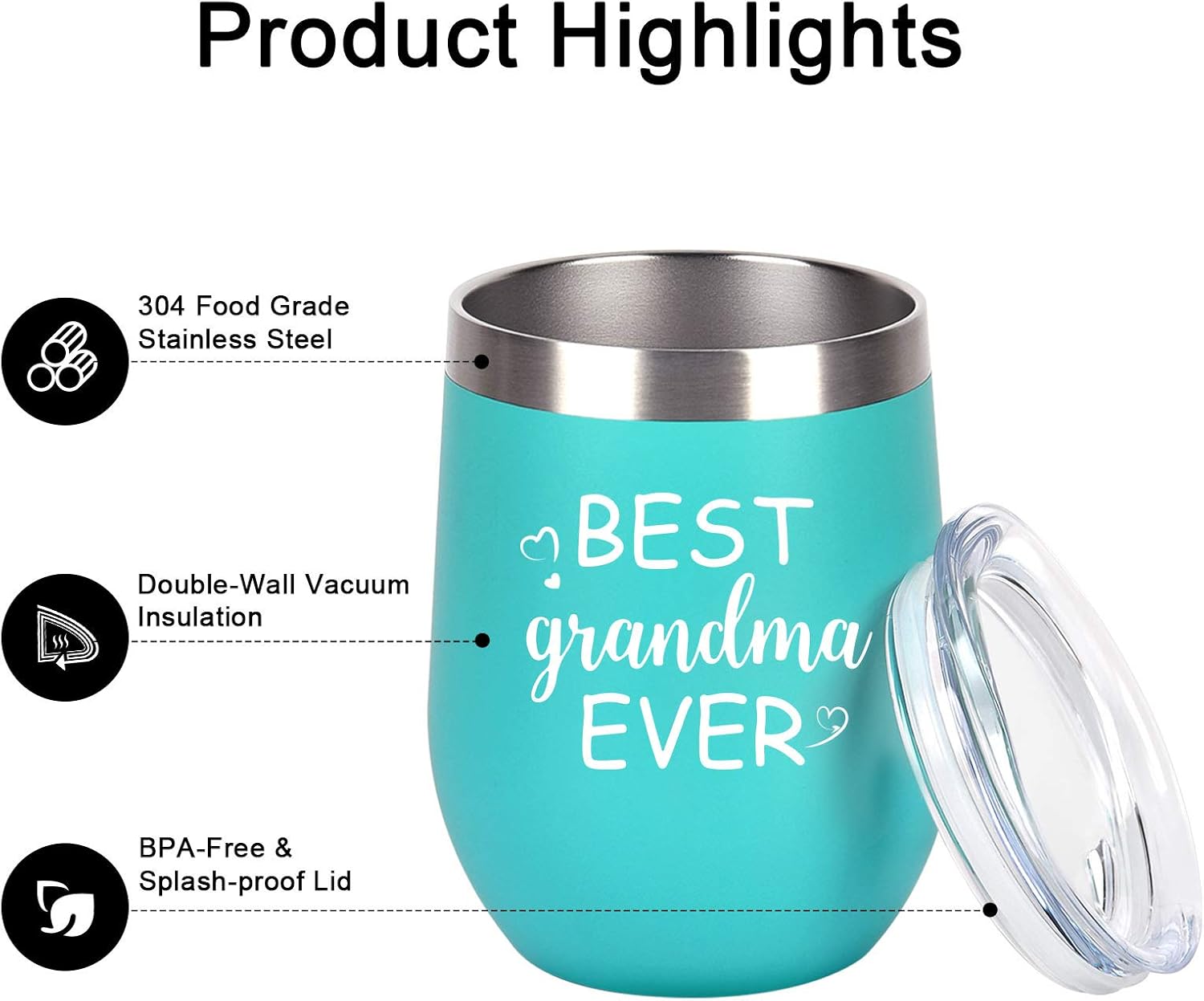 80% оƒƒ Dіѕсоunt Gingprous Best Grandma Ever Wine Tumbler, Funny Mother's Day Birthday Christmas Gifts for Grandma Grandmother Gigi Granny, Stainless Steel Insulated Wine Tumbler with Lid and Straw(12 Oz, Mint) Gеt Dіѕсоunt оƒƒеr Gingprous Best Grandma Ever Wine Tumbler, Funny Mother's Day Birthday Christmas Gifts for Grandma Grandmother Gigi Granny, Stainless Steel Insulated Wine Tumbler with Lid and Straw(12 Oz, Mint)