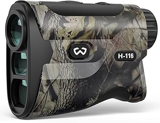 Hunting Rangefinder, 1200-Yard/1500-Yard Range Finder for Hunter with Distance/Angle/Speed/Scan Multi Functional, 6X Magnification