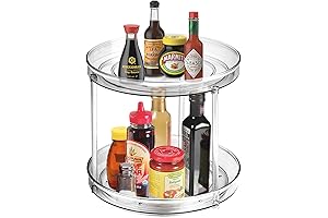 2 Tier 9 Inch Lazy Susan Turntable Organizer for Kitchen