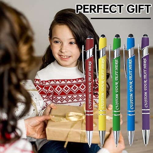 Miniatura 6 de 10 bolígrafos personalizados a granel, bolígrafo personalizado, bolígrafo grabado con nombre, logotipo, lápiz capacitivo para pantallas táctiles, a