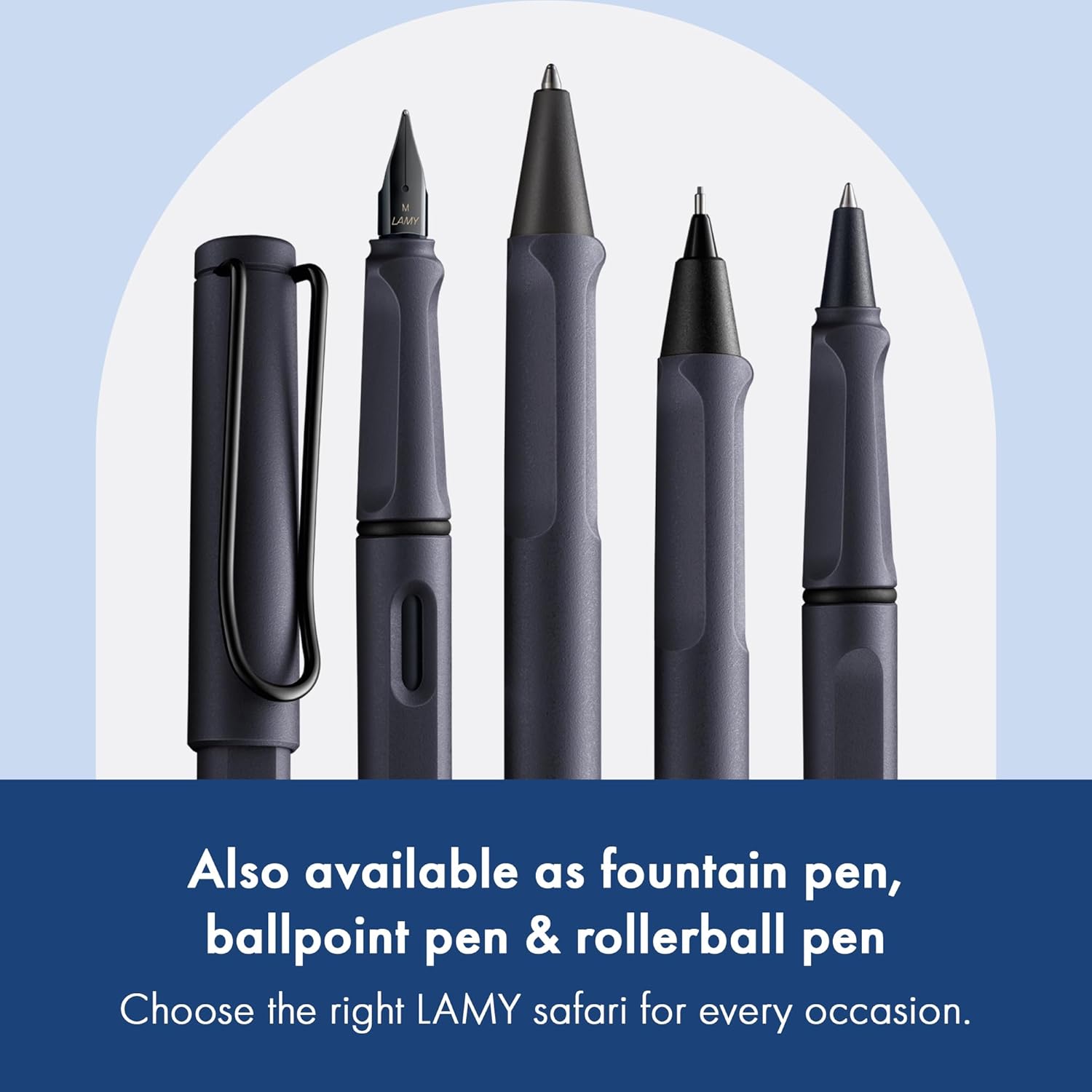 LAMY safari steel black - Mechanical Pencil with ergonomic grip & body made of robust ASA plastic - ideal for drawing & writing - including LAMY M 41 fine line refill 0.5 mm & eraser tip