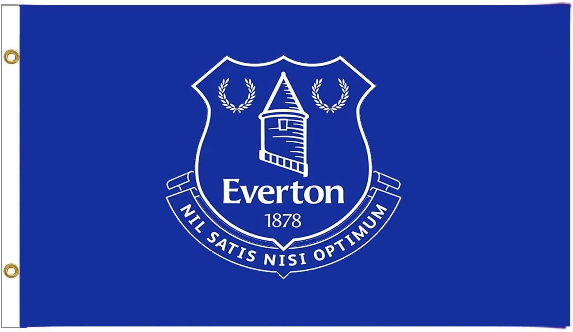 Everton FC Official Football Crest Giant Flag With Brass Eyelets (5ft x 3ft & 100% Polyester)