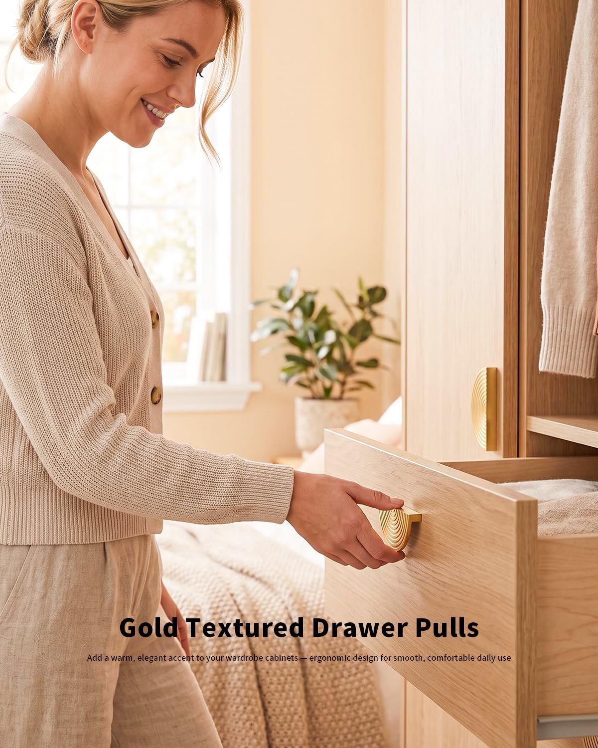 BaiNong 10 Pack Gold Drawer Pulls 4" Cabinet Handles Traditional Retro image 3