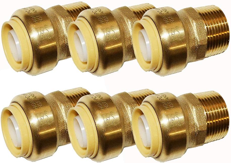 HQMPC 3/4" Pex Fitting Straight Coupling Push Fit PEX Fittings, Pushto