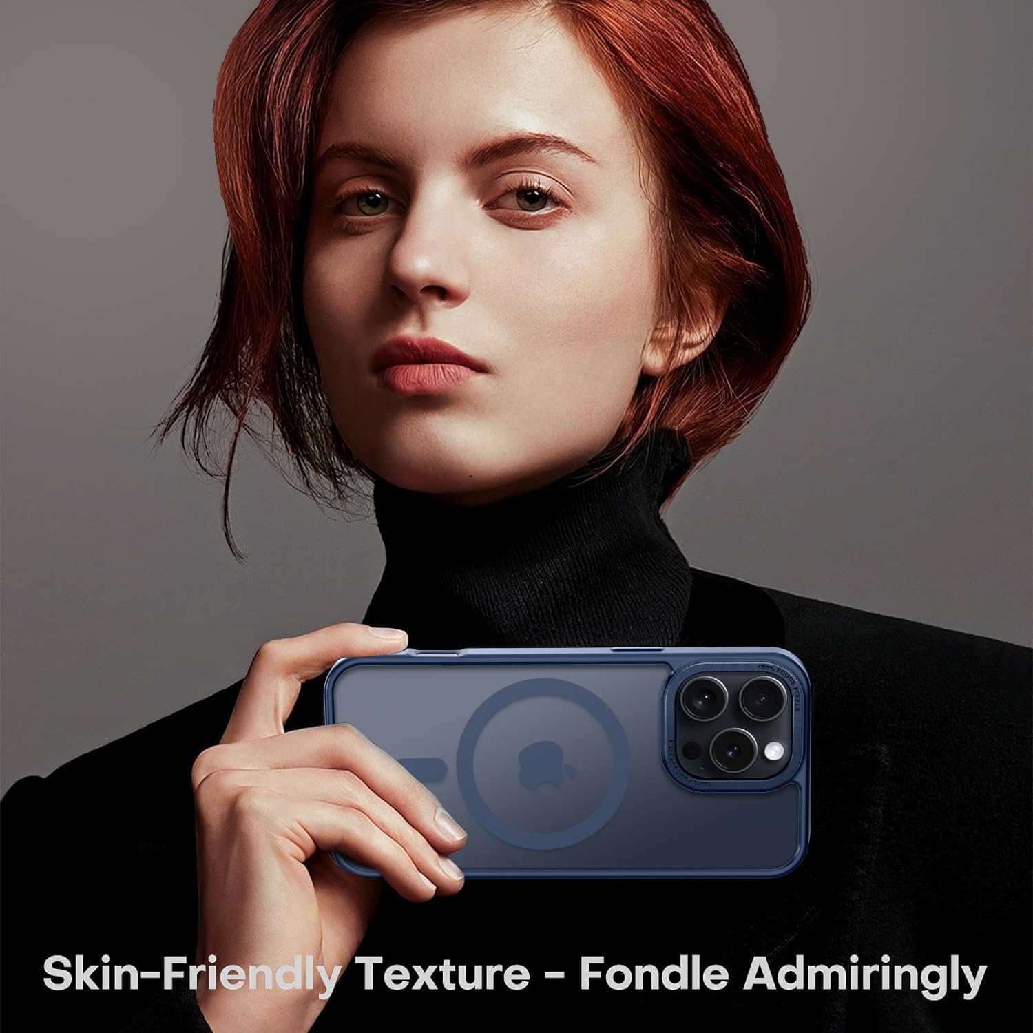 Newfuture Designed for iPhone 16 Pro Case with Magnetic [13 FT Military Drop Protection] [Compatible with Magsafe] Slim Translucent Matte Shockproof with Anti-Fingerprint Phone Case,Navy Blue - Image 7