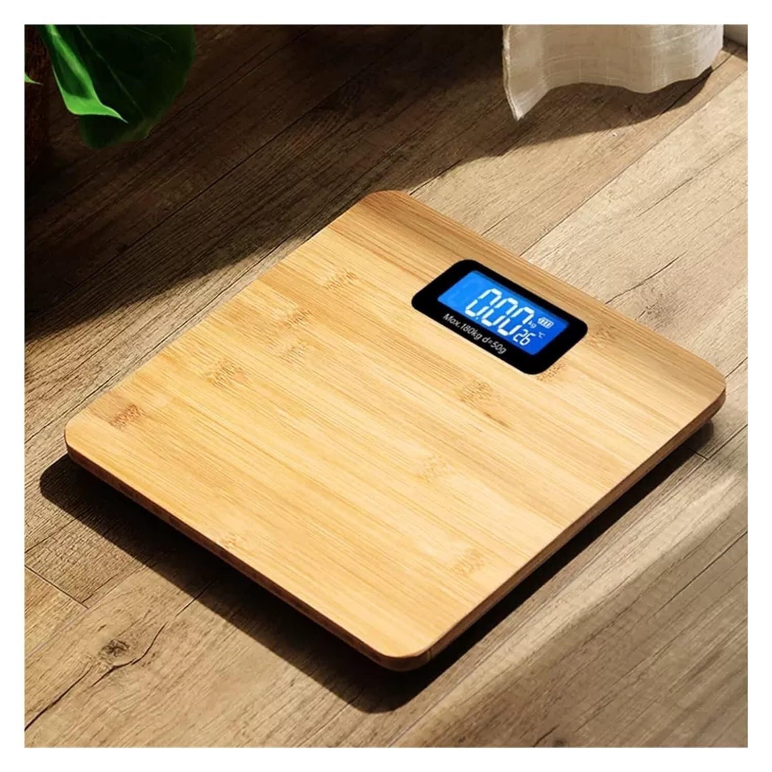 BáScula De BañO Báscula De Baño Digital Corporal Peso Madera Grasa Multifuncional Uso En Interiores