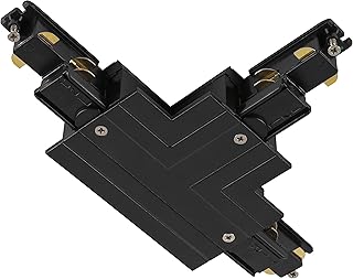 SLV Conector en T para sistema S-TRACK de 3 fases, interior izquierdo, color negro, regulable