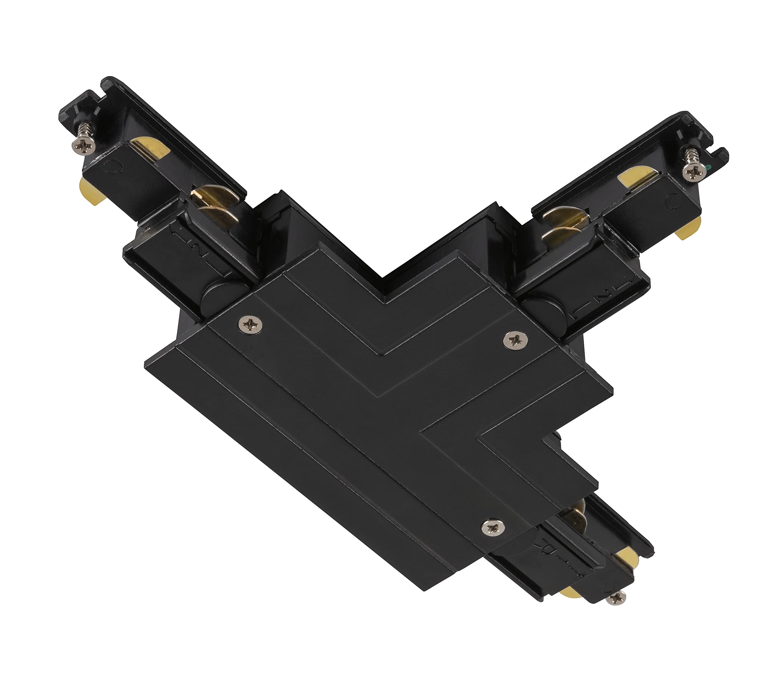 Connecteur en T S-TRACK noir dimmable triphasé pour moduler vos rails SLV