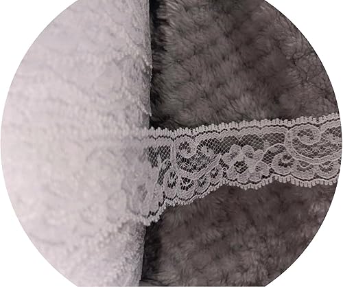 10 yardas de encaje blanco festoneado poliéster no elástico ribete de costura de 1.25 pies de ancho patrón bordado apliques tela de costura delicada