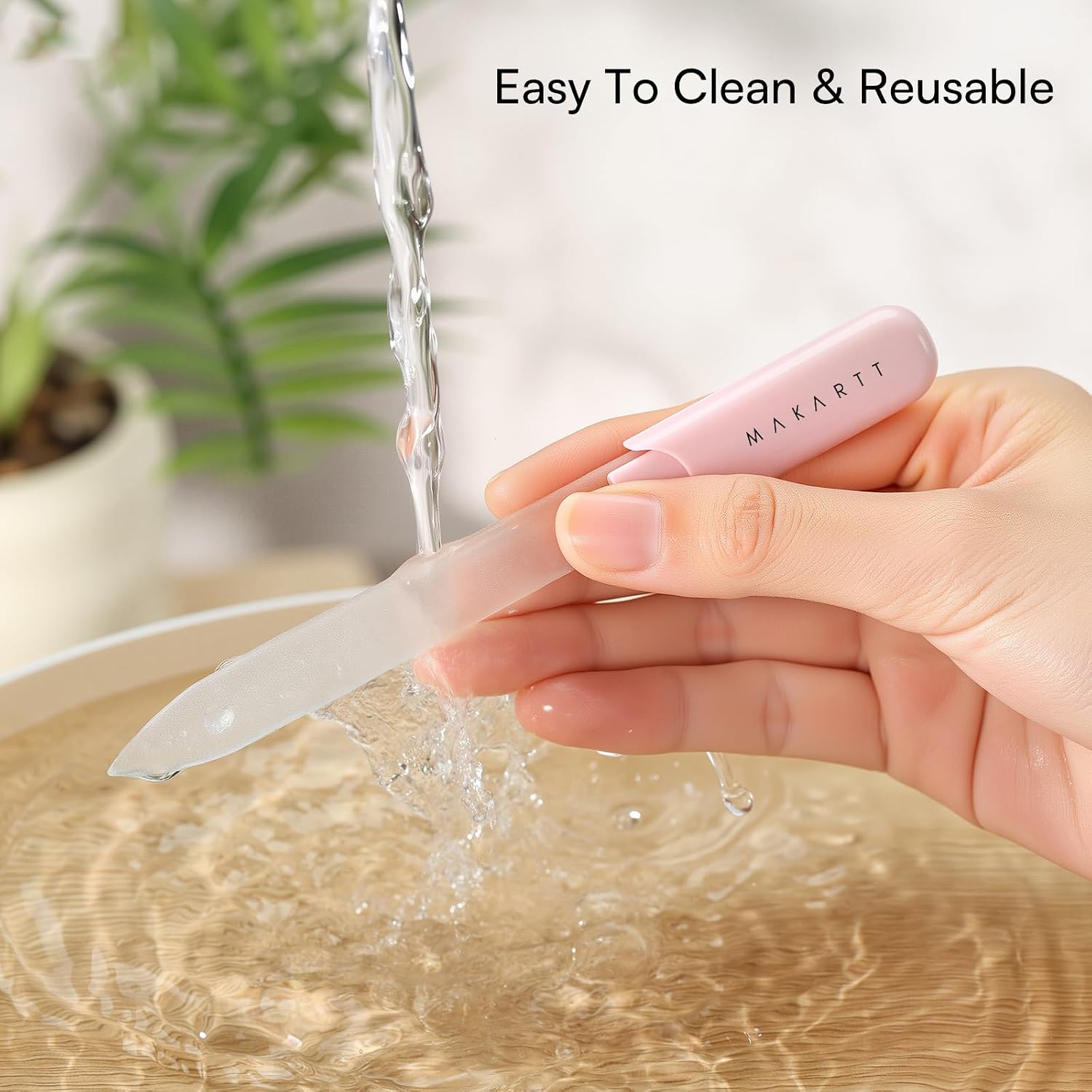 Makartt Glass Nail File for Natural Nails: Reusable Nail Care Tool, 3pcs