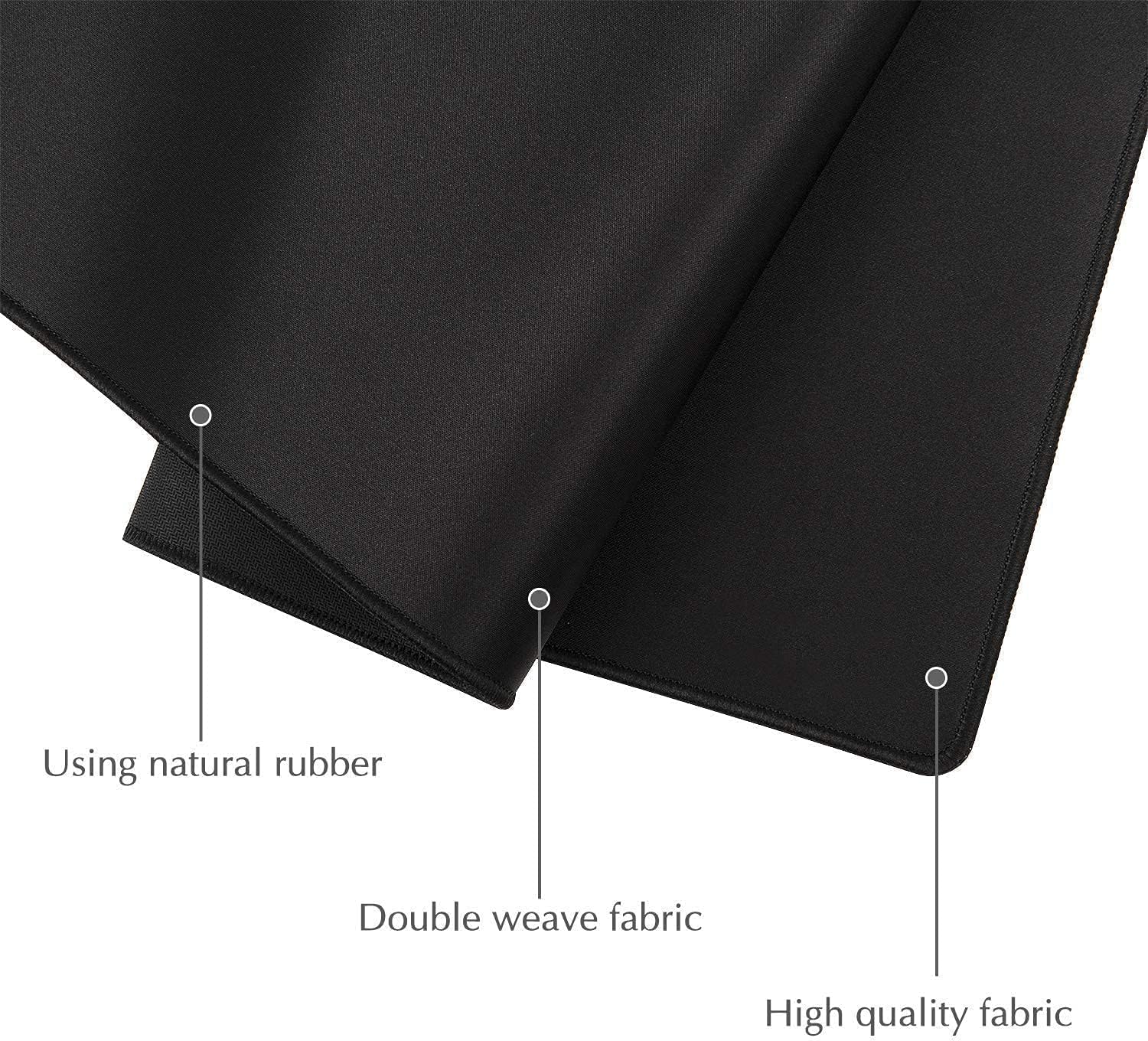 JIALONG Gaming Mouse Pad Large Classic Black & Black World Map (35.4×15.75×0.15in)