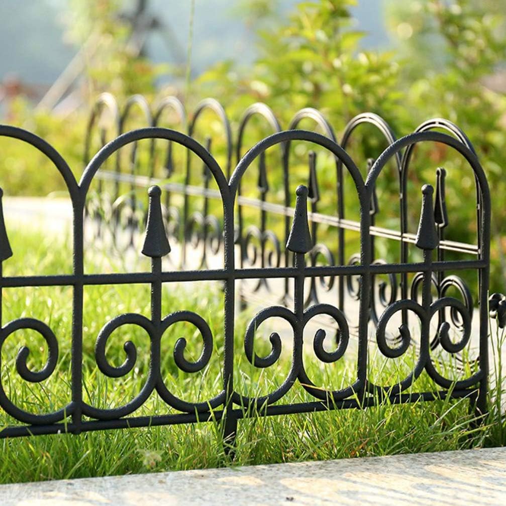 GANAZONO Vinyl Fence Panels 4 Pack Lattice Garden Border Decorative Fencing Panels for Lawn Patio Flower Bed