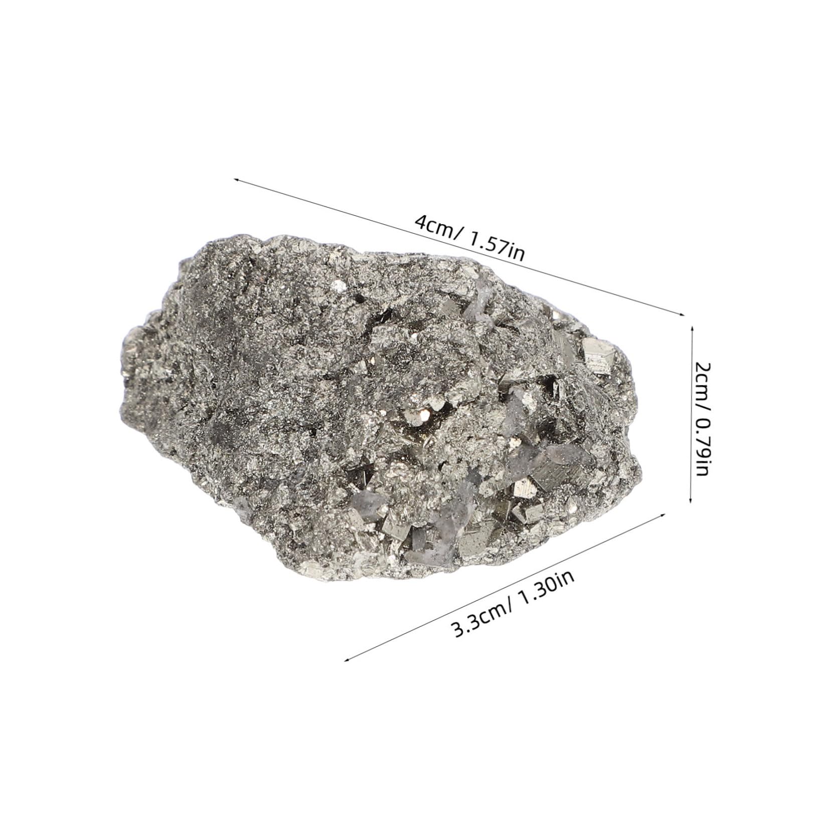 Luxshiny Mineral Gemstone Ornaments Stone Specimen Teaching Meteorite Specimen Stone Meteorite Specimen Meteorite Ornament Irregular Meteorite Specimen Stone Cluster Chalcopyrite Silver